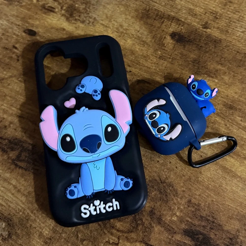 Stitch Iphone 17 pro case& Airpods 4 case